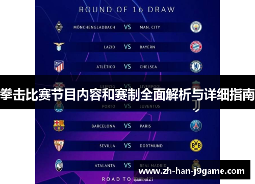 拳击比赛节目内容和赛制全面解析与详细指南